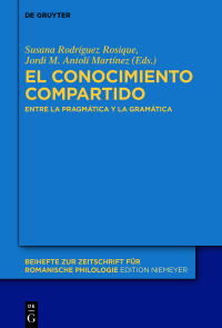 صورة الغلاف: El conocimiento compartido 1st edition 9783110711158