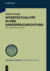 Titelbild: Intertextualität in der Sangspruchdichtung 1st edition 9783110712858