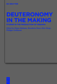 Cover image: Deuteronomy in the Making 1st edition 9783110713053
