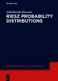Cover image: Riesz Probability Distributions 1st edition 9783110713251