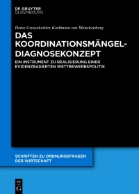 Cover image: Das Koordinationsmängel-Diagnosekonzept 1st edition 9783110714029