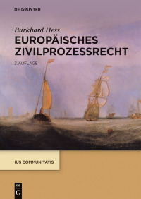 Cover image: Europäisches Zivilprozessrecht 1st edition 9783110715095