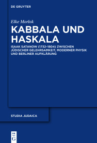 Cover image: Kabbala und Haskala 1st edition 9783110714845