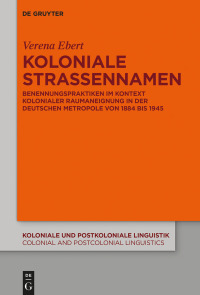 Imagen de portada: Koloniale Straßennamen 1st edition 9783110718126