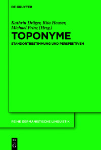 Cover image: Toponyme 1st edition 9783110721133