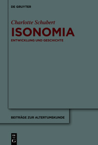 Cover image: Isonomia 1st edition 9783110717969