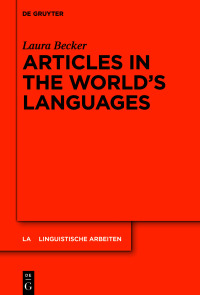 Cover image: Articles in the World’s Languages 1st edition 9783110724349