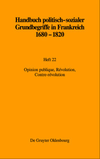Cover image: Opinion publique, Révolution, Contre-révolution 1st edition 9783110724950