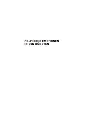 Omslagafbeelding: Politische Emotionen in den Künsten 1st edition 9783110711301