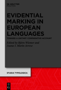 Imagen de portada: Evidential Marking in European Languages 1st edition 9783110726015