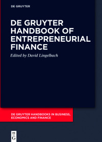 Imagen de portada: De Gruyter Handbook of Entrepreneurial Finance 1st edition 9783110726756