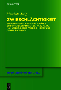 Immagine di copertina: Zwieschlächtigkeit 1st edition 9783110727173