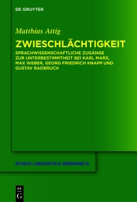 صورة الغلاف: Zwieschlächtigkeit 1st edition 9783110727173