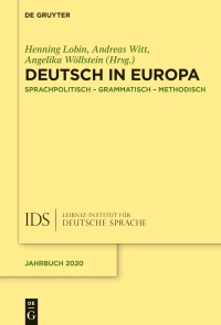 Omslagafbeelding: Deutsch in Europa 1st edition 9783110735192