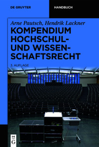 Imagen de portada: Kompendium Hochschul- und Wissenschaftsrecht 3rd edition 9783110738025