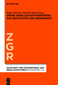 Omslagafbeelding: Große Gesellschaftsverträge aus Geschichte und Gegenwart 1st edition 9783110738483