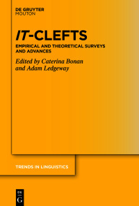 Imagen de portada: It-Clefts 1st edition 9783110738605