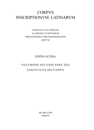Imagen de portada: Pars media conventus Carthaginiensis (Ager Segobrigensis et oppida a Valeria Ilugonem) 1st edition 9783110739404