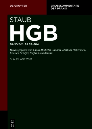 Imagen de portada: §§ 89-104 6th edition 9783110744286