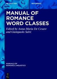 Cover image: Manual of Romance Word Classes 1st edition 9783110745917