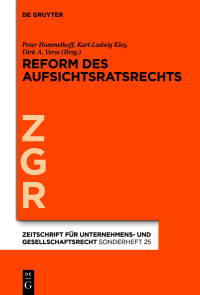Cover image: Reform des Aufsichtsratsrechts 1st edition 9783110746310