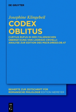 Imagen de portada: Codex oblitus 1st edition 9783110748161