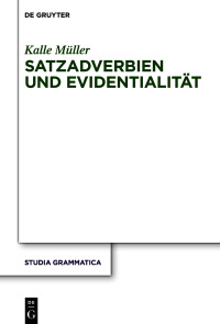 Cover image: Satzadverbien und Evidentialität 1st edition 9783110751871