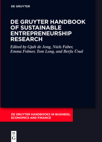 Cover image: De Gruyter Handbook of Sustainable Entrepreneurship Research 1st edition 9783110755978