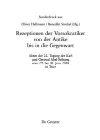 Cover image: Rezeptionen der Vorsokratiker von der Antike bis in die Gegenwart 1st edition 9783110761429