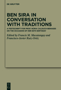 Cover image: Ben Sira in Conversation with Traditions 1st edition 9783110761979
