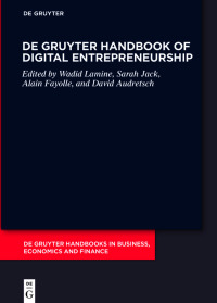 Cover image: De Gruyter Handbook of Digital Entrepreneurship 1st edition 9783110764109