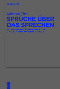 Imagen de portada: Sprüche über das Sprechen 1st edition 9783110765595