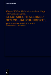 Cover image: Staatsrechtslehrer des 20. Jahrhunderts 1st edition 9783110766998
