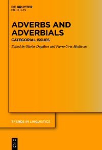 Imagen de portada: Adverbs and Adverbials 1st edition 9783110767940