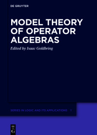 Cover image: Model Theory of Operator Algebras 1st edition 9783110768213