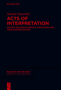 Cover image: Acts of Interpretation 1st edition 9783110768596