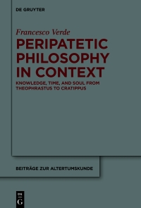 Cover image: Peripatetic Philosophy in Context 1st edition 9783110772548