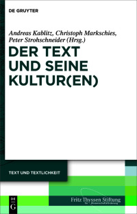 Cover image: Der Text und seine Kultur(en) 1st edition 9783110775037