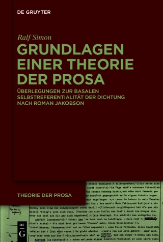 Cover image: Grundlagen einer Theorie der Prosa 1st edition 9783110774191