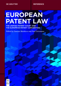 Cover image: European Patent Law 1st edition 9783110774016