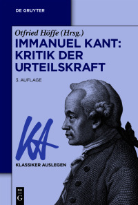 Cover image: Immanuel Kant: Kritik der Urteilskraft 3rd edition 9783110780833