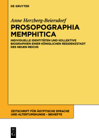 Cover image: Prosopographia Memphitica 1st edition 9783110783360