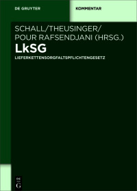 Cover image: LkSG 1st edition 9783110788952