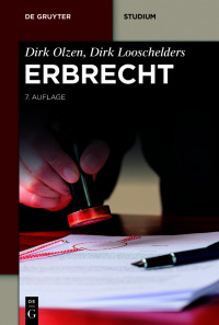 Cover image: Erbrecht 7th edition 9783110792010