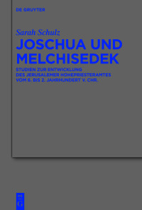 Titelbild: Joschua und Melchisedek 1st edition 9783110793413