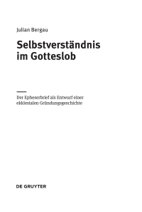 Cover image: Selbstverständnis im Gotteslob 1st edition 9783110794427