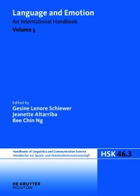 Imagen de portada: Language and Emotion. Volume 3 1st edition 9783110795417