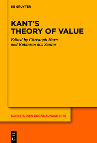 Cover image: Kant’s Theory of Value 1st edition 9783110795981