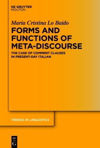 Cover image: Forms and Functions of Meta-Discourse 1st edition 9783110799828