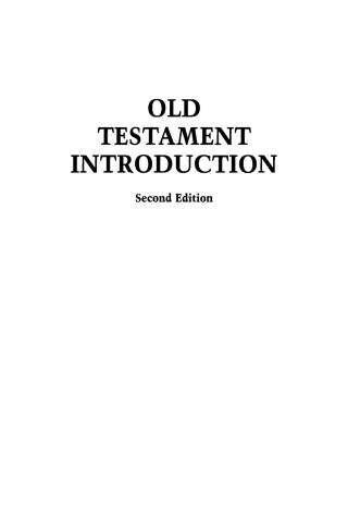 Cover image: Old Testament Introduction 2nd edition 9783110157758
